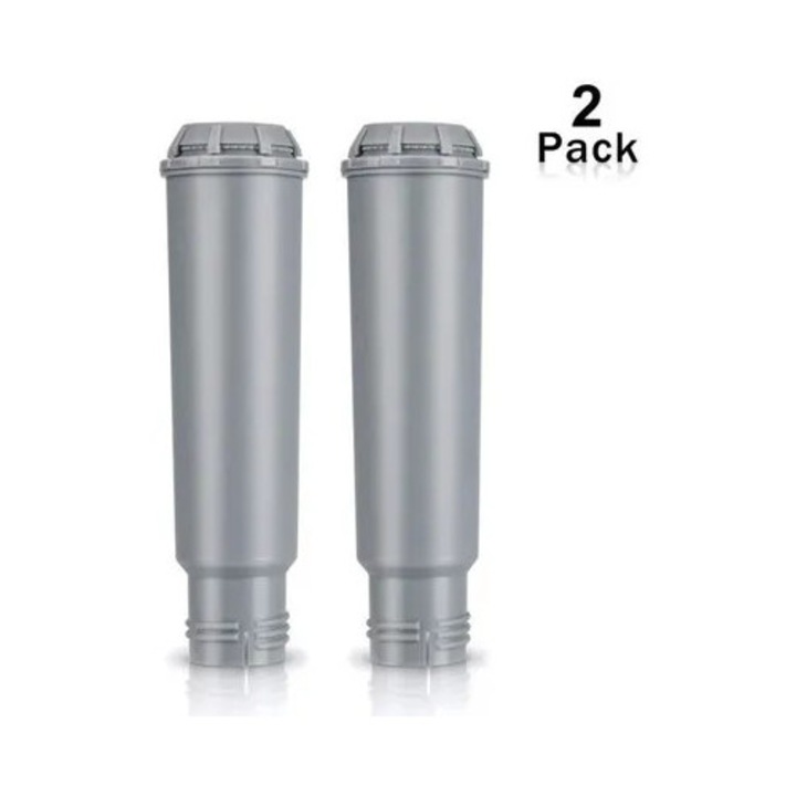 Cartus filtru apa, pentru masini de cafea, compatibil cu Melitta 192830 Pro Aqua, Krups Claris F088, Nivona NIRF700, AEG, Bosch, Siemens, argintiu, 2 buc