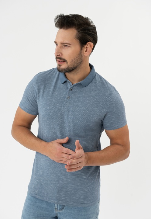 Tricou polo barbati Volcano O-Mango, Albastru deschis