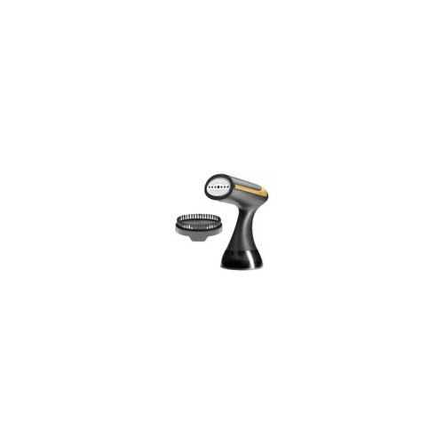 Aburitor vertical portabil, steamer 1500W, incalzire rapida 20s, rezervor 350ml, multifunctional pentru dezinfectie si indepartare praf, negru/auriu