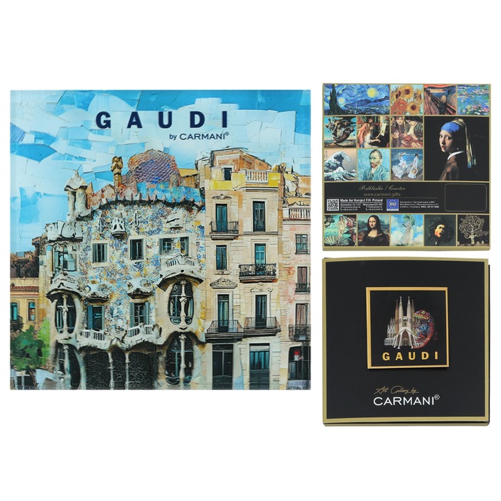 Suport pahar Carmani Gaudi mozaic patrat decorativ