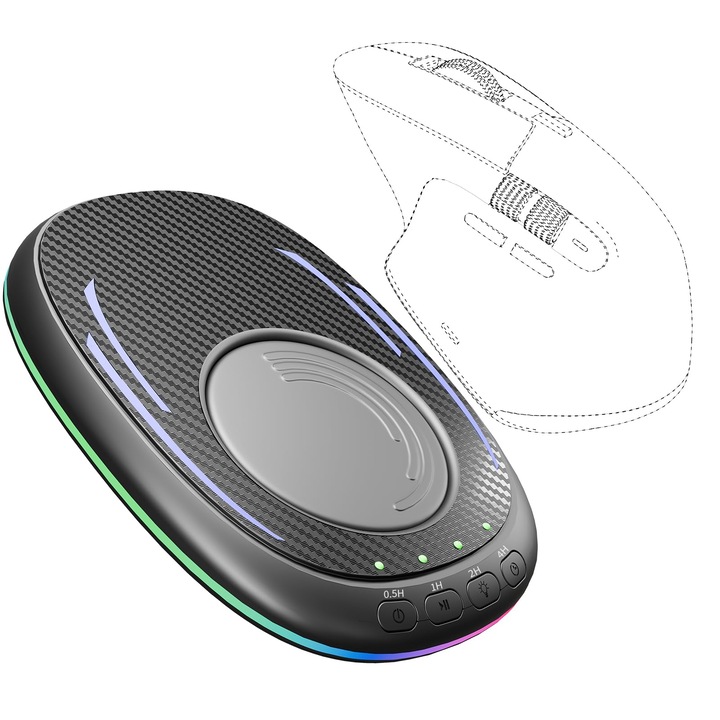 Egér mozgató kiegészítő időzítő funkcióval (0, 5/1/2/4 óra), ultravékony és csendes, plug and play, beépített mesterséges fényforrás, kompatibilis különböző számítógépekkel