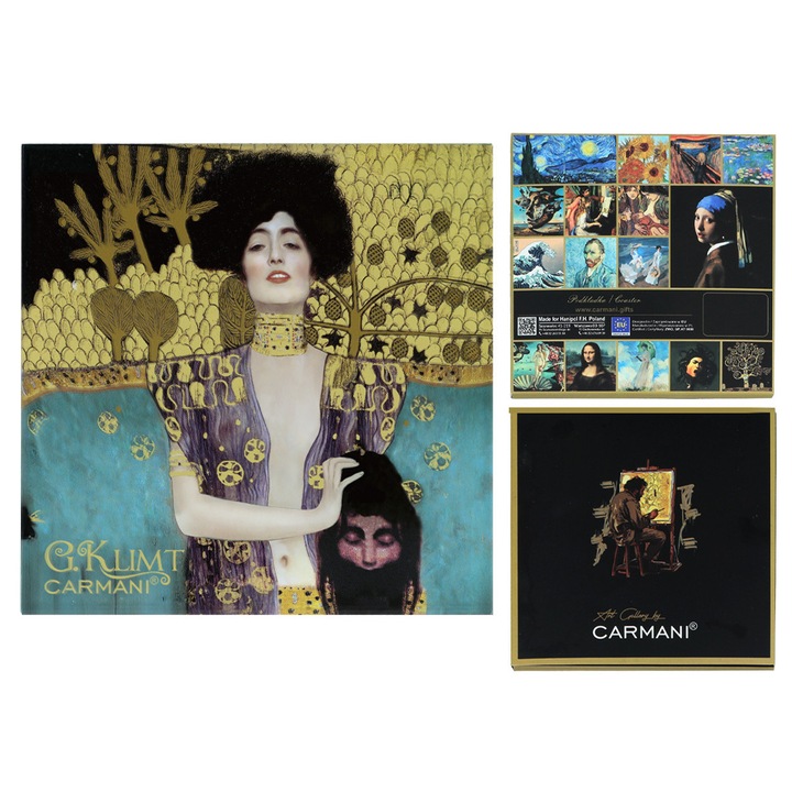Suport pahar Carmani Gustav Klimt Judyta patrat sticla