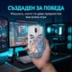 Гейминг Мишка Безжична Furycube, Ултра Лека 65г, DPI 24000, 6 Програмируеми Бутона, 1000Hz, Меки Бутони, Bluetooth, RGB Подсветка, Батерия 400mAh, Multi-Device, Ергономична, Софтуер, Бяла