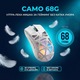 Гейминг Мишка Безжична Furycube, Ултра Лека 65г, DPI 24000, 6 Програмируеми Бутона, 1000Hz, Меки Бутони, Bluetooth, RGB Подсветка, Батерия 400mAh, Multi-Device, Ергономична, Софтуер, Бяла
