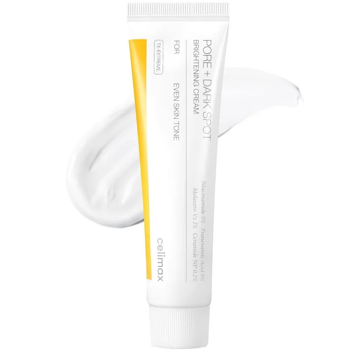 CELIMAX arckrém, világosító arckrém pórusokra és sötét foltokra, fehér, 35ml