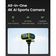 Camera de actiune multifunctionala XbotGo Falcon cu inteligenta artificiala, camera sport cu urmarire automata 4K pentru fotbal, baschet si fotbal american, inregistrator pentru sporturi de echipa cu doua obiective si streaming live (Margine verde)