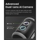 Camera de actiune multifunctionala XbotGo Falcon cu inteligenta artificiala, camera sport cu urmarire automata 4K pentru fotbal, baschet si fotbal american, inregistrator pentru sporturi de echipa cu doua obiective si streaming live (Margine verde)
