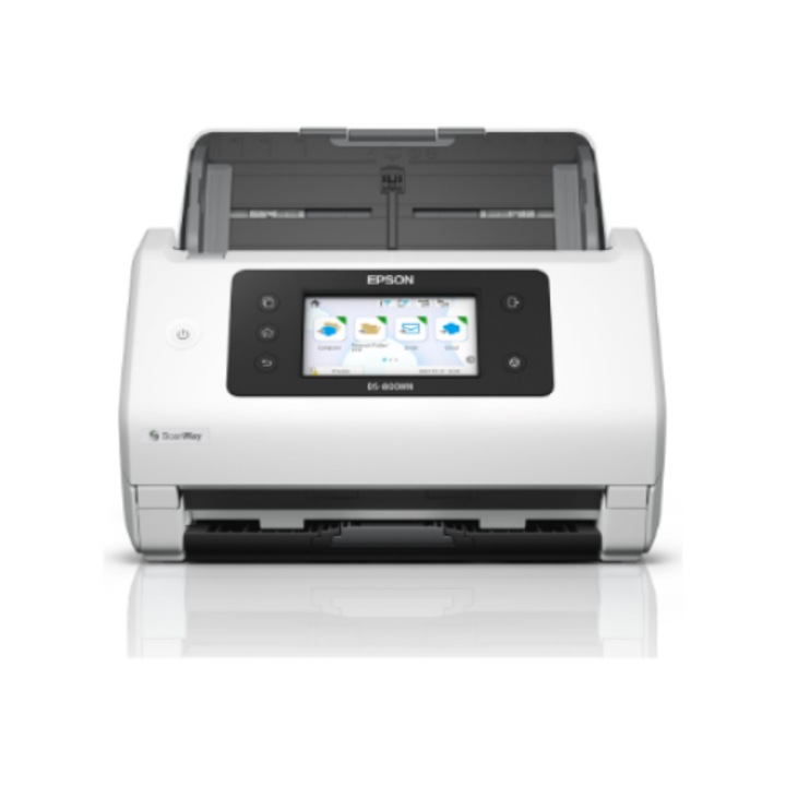 Szkenner EPSON DS-800WN, 50 oldal/perc, A4, fekete-fehér, 21,7x29,6x21,2 cm, teljes készlet