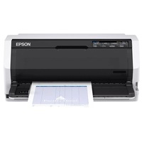 Imprimanta Matriciala Epson LQ-690II, 24 pini, 106 coloane, viteza pana la 487 cps, 1+6 copii, USB 2.0 si Paralel, MTBF 20.000 ore, pentru formulare continue si documente business, volum mare de lucru, Negru/Gri
