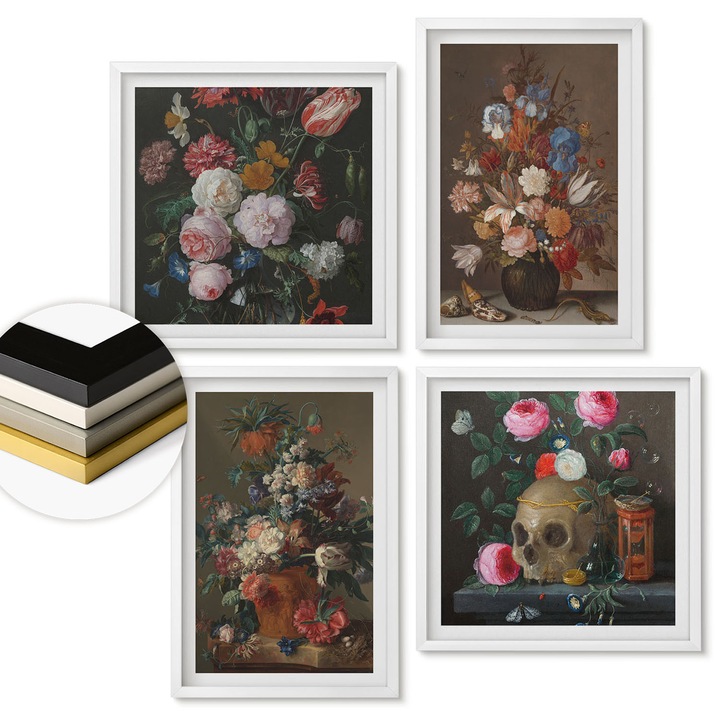 Комплект картини, Coloray, 50x50 см + 40x60 см, рамка, дигитален печат