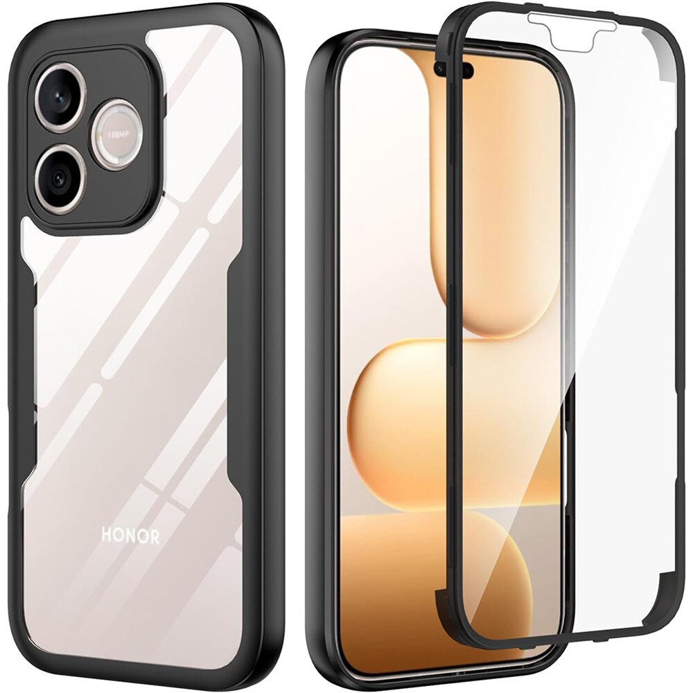 Husa 360° (fata + spate) pentru Honor 600 Lite, Accesorio ColorVerse, Black