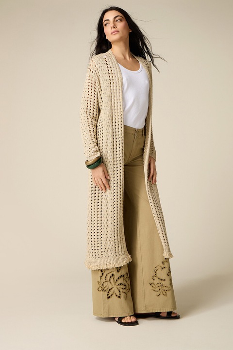 Oltre, Cardigan lung, Bej sampanie