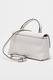 Michael Kors, Geanta crossbody din piele granulata cu clapa, Alb
