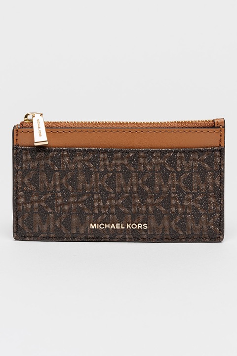 Michael Kors, Portcart cu model monograma Jet Set, Maro