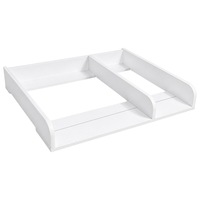 Suport pentru schimbat scutece pentru comoda ComfortCove cu separator lateral, reglabil extensibil 34–50 cm, Masa de infasat bebelusi, Margini inaltate, 80 x 70 cm, Alb