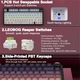 Геймърска механична клавиатура AULA F75 Wireless, Gasket Mount, 75% Layout, Hot Swap, Кремообразен звук, Предварително смазани суичове LEOBOG Reaper, RGB, BT/2.4G/USB-C, Розов градиент
