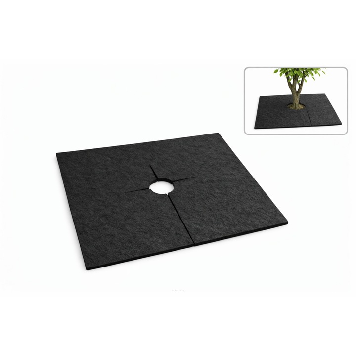 Gyomgátló filc szőnyeg 37x37 cm, 3 mm, antracit – mulcsozáshoz, növények és fák védelméhez