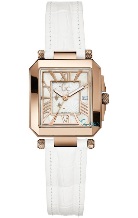 Női karóra GUESS Collection Rose Gold fehér szíj A52003L1