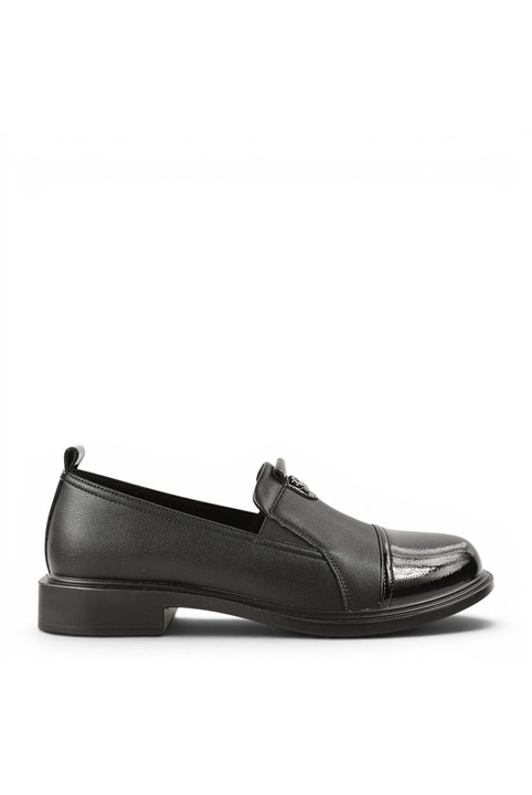 Pantofi Casual din Piele Naturala 11520-138, Negru