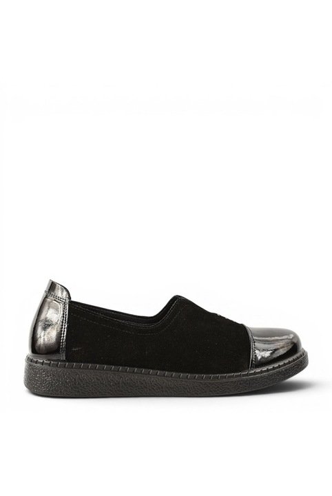 Pantofi Casual din Piele Naturala 2255Q12, Negru