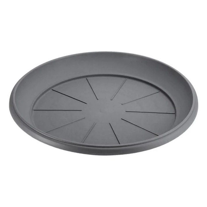 Farfurie ghiveci flori plastic antracit 34x4.8cm
