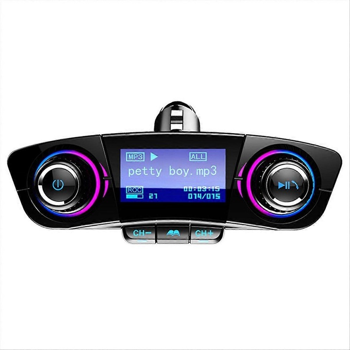 Bluetooth MP3 multifunkcionális autórádió, 1.3 hüvelykes kijelző, fekete, 12V-24V