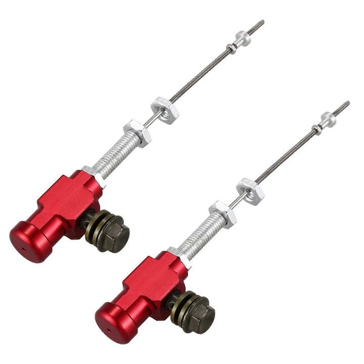 Motorkerékpár hidraulikus fék- és kuplungpumpa, alumínium, piros, 160mm, M10x1.25mm, 2 db-os szett