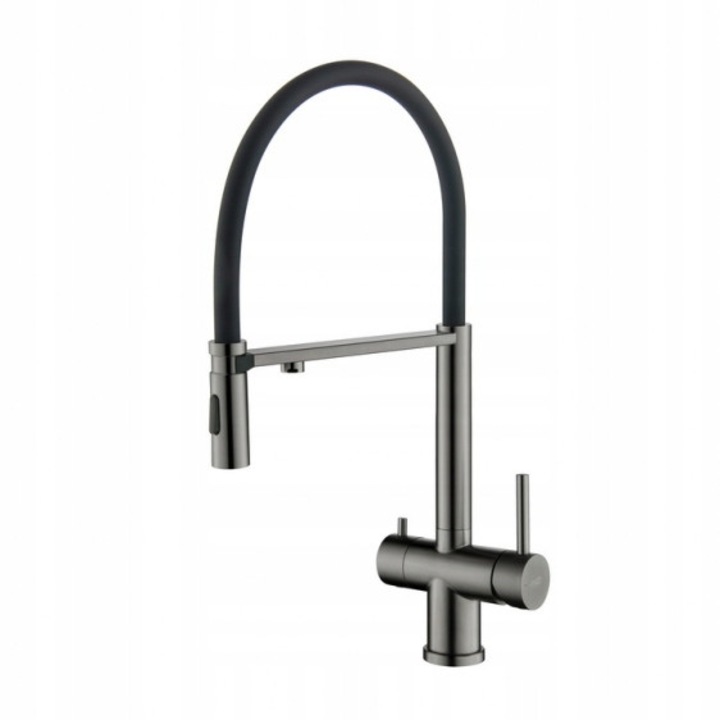 Baterie dublu circuit Blue Water Tusar grafit 360° 600mm