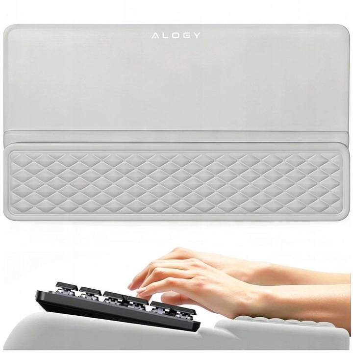Alogy ErgoPad ergonomikus billentyűzettámasz memóriahabbal, szürke, 435x245mm