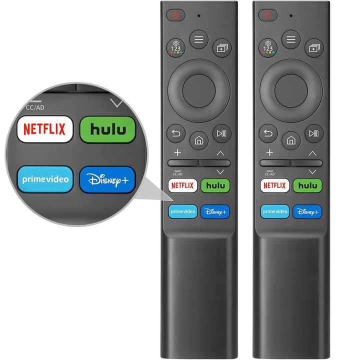 Set doua telecomenzi universale compatibile cu TV Samsung, Frame, Serif, Crystal, Solar, UHD, Neo QLED, seria OLED, televizoare inteligente 4K/8K
