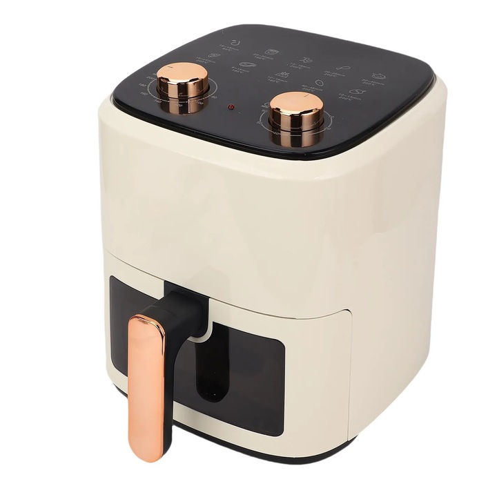 Friteuza cu aer cald, Airfryer, 5, 5 l, Gatire fara ulei, Complet automata, Multifunctionala, Pentru acasa