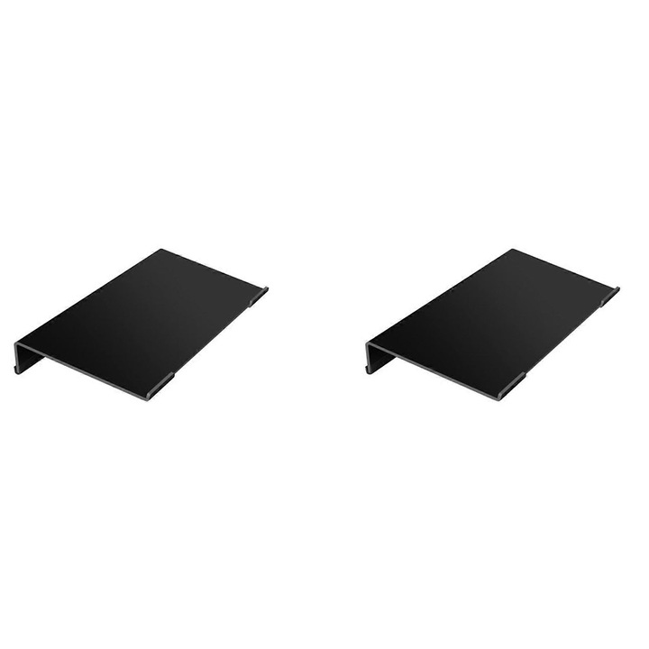 Ergonomikus fekete akril billentyűzet tartó, 43 cm, 2 db-os szett