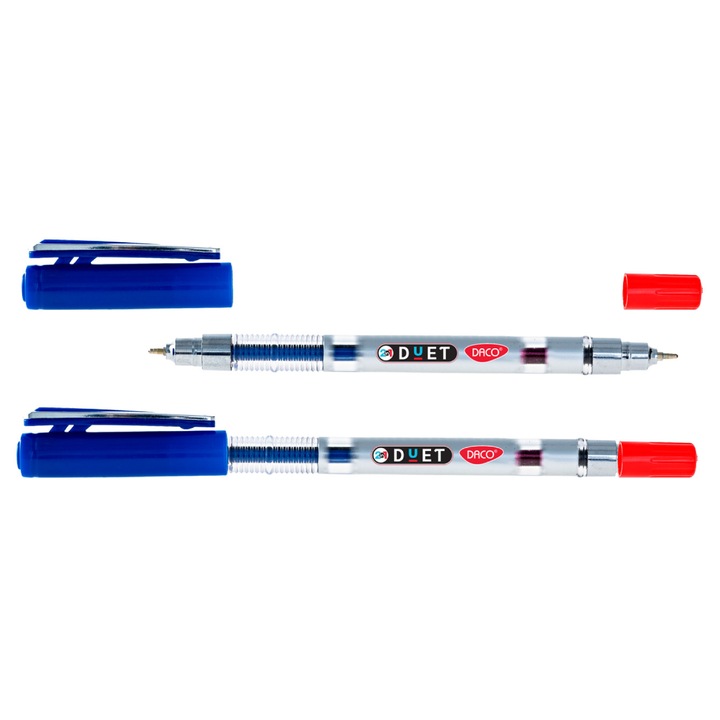 Pix Duet cu 2 Capete, Cerneala Albastru si Rosu - Set 3 buc DACO sku28
