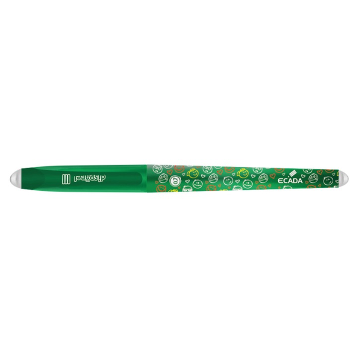 Pix cu gel si radiera Disparel 3, cerneala verde - Set 3 buc ECADA sku28