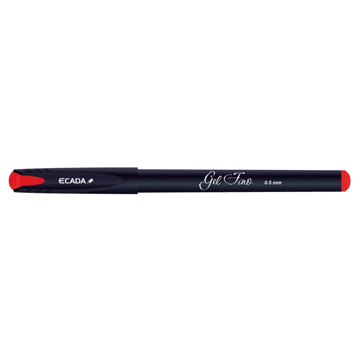 Pix cu Gel Gelfino Rosu 0.5 mm pentru Scriere Fina - Set 12 buc ECADA sku28