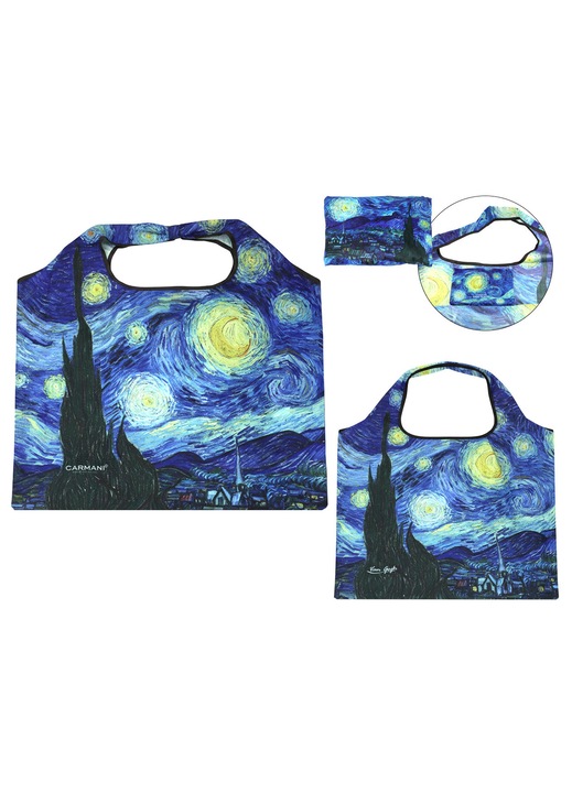 Carmani Van Gogh Csillagos éjszaka összecsukható női táska, kék