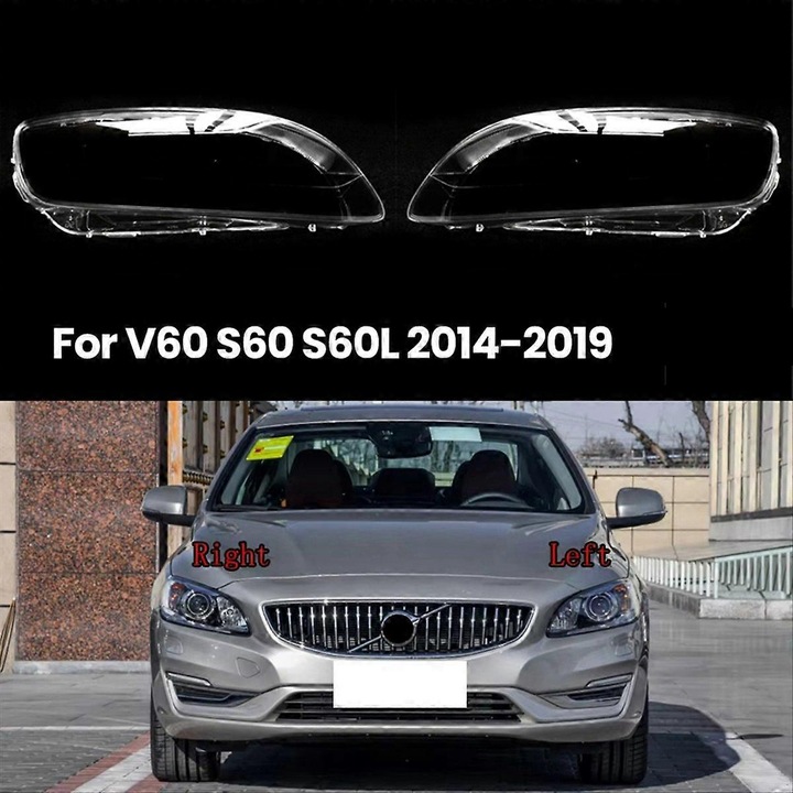 Bal első fényszóró burkolat OEN S60 S60L 2014-2019 átlátszó 30x15x10cm