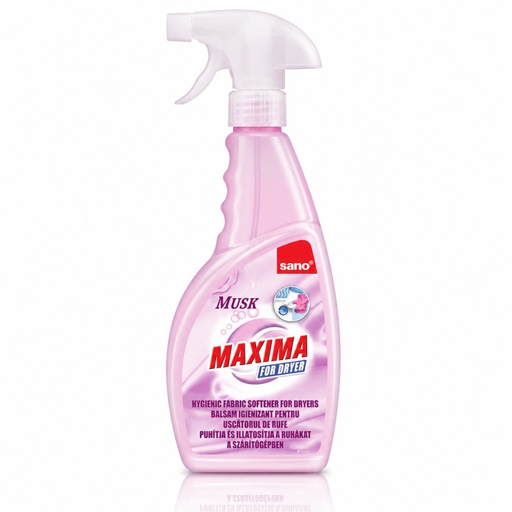 Parfüm és öblítő mosáshoz Musk, Szárítógép öblítő, 750 ml, Maxima