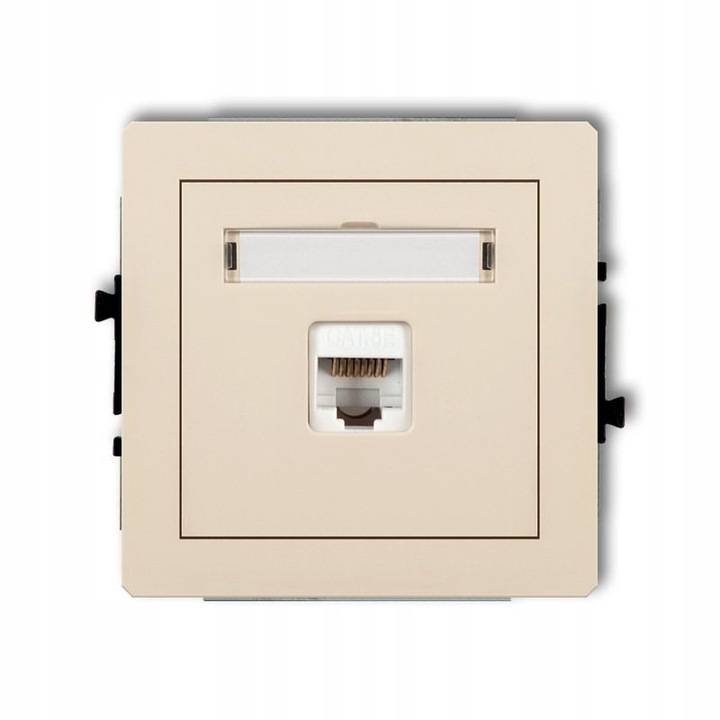 Контакт за мрежа Karlik Deco 1xRJ45 бежов 8 пина