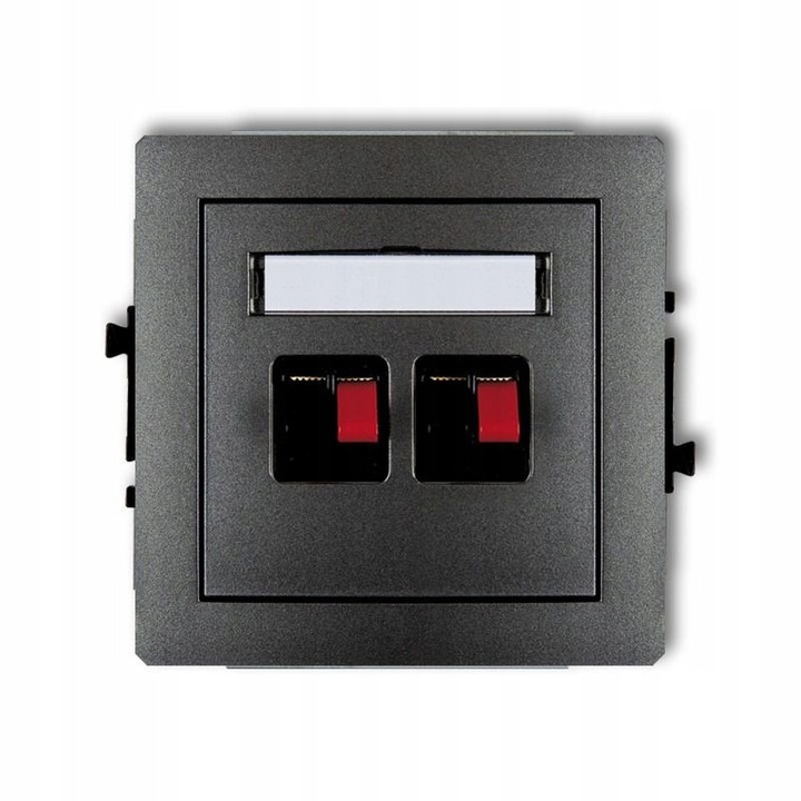 Двоен контакт с дифузьор Karlik DECO графит 90x90x36mm