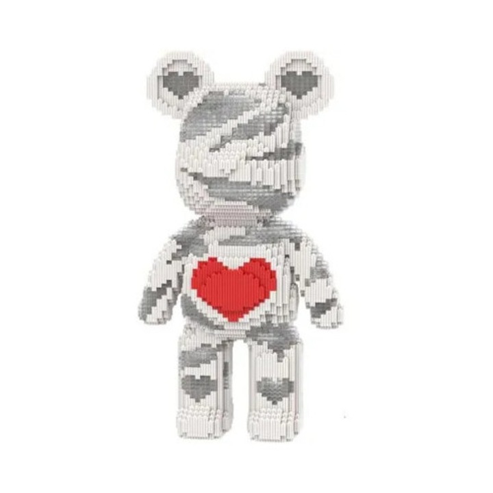 Medve építőkészlet, 5300 darab, 3D mikroblokkok, 43cm