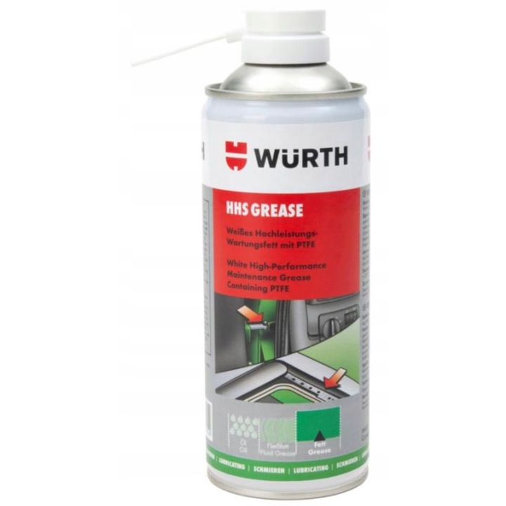 Wurth HHS fehér zsír PTFE-vel 400ml, hőálló