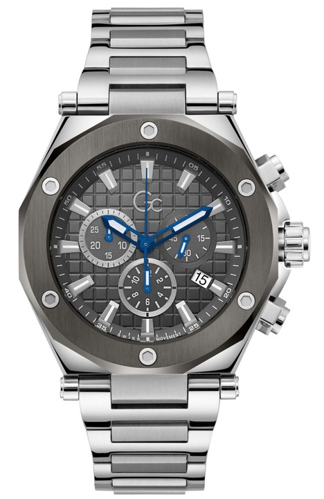 Férfi karóra GUESS Collection Legacy kronográf rozsdamentes acél szürke 45x12mm