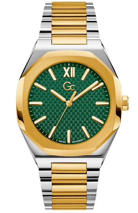 Férfi karóra Guess Collection svájci szerkezet rozsdamentes acél zöld 42mm