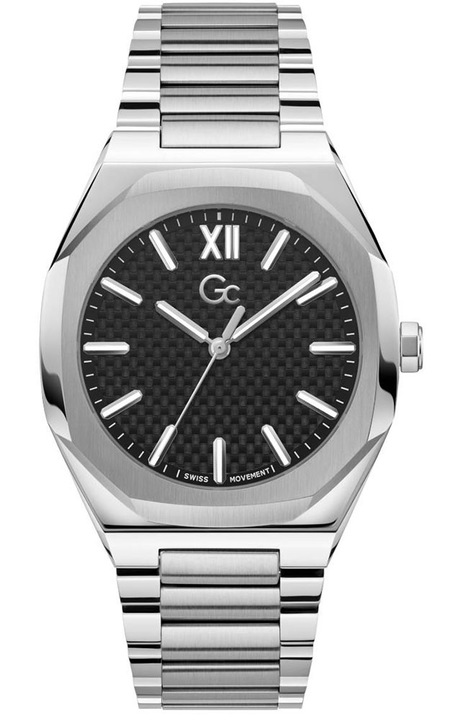 Férfi karóra GUESS Collection svájci szerkezet rozsdamentes acél fekete 26x40mm