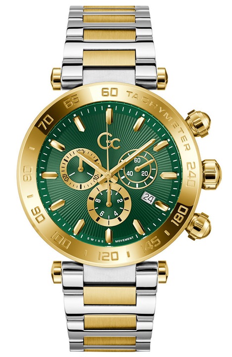 Férfi karóra Guess Collection Select kronográf rozsdamentes acél zöld 45x12mm