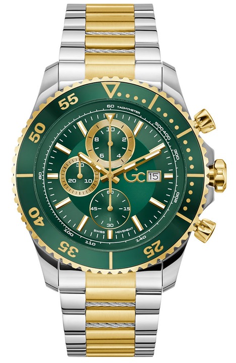 Férfi karóra Guess Collection Speedracer kronográf rozsdamentes acél zöld 42mm