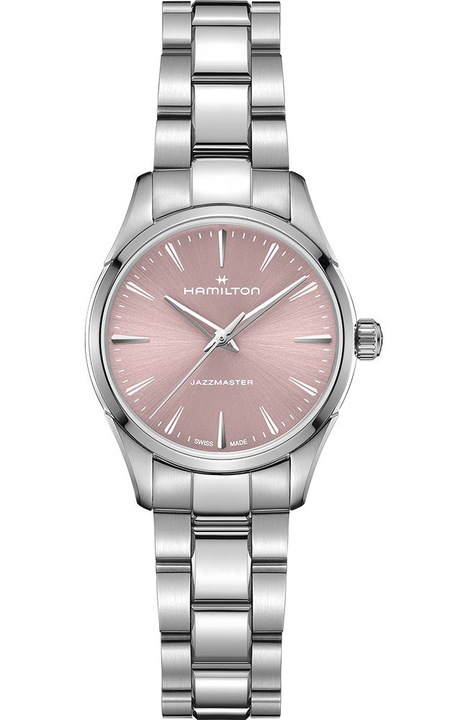 Ceas barbati Hamilton Jazzmaster 32mm roz dusty otel inoxidabil
