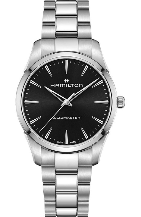 Ceas barbati Hamilton Jazzmaster Quartz negru 40mm inox bratara
