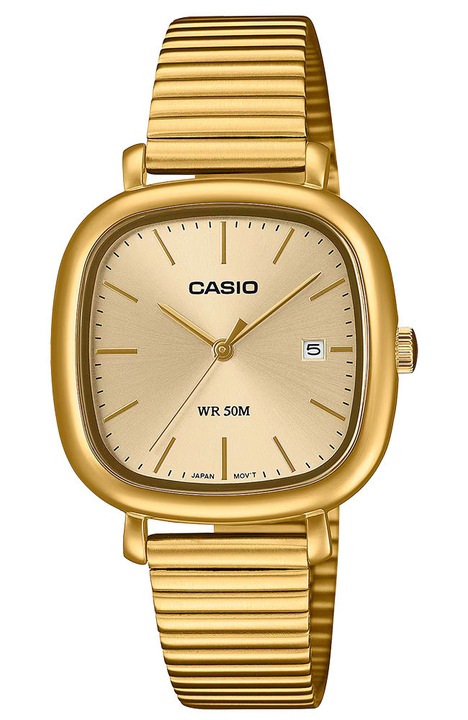 Дамски часовник Casio Collection, неръждаема стомана, златист, верижка